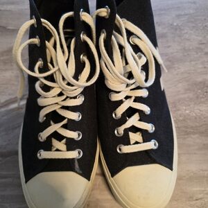 Veja Black and White High-Top Sneakers